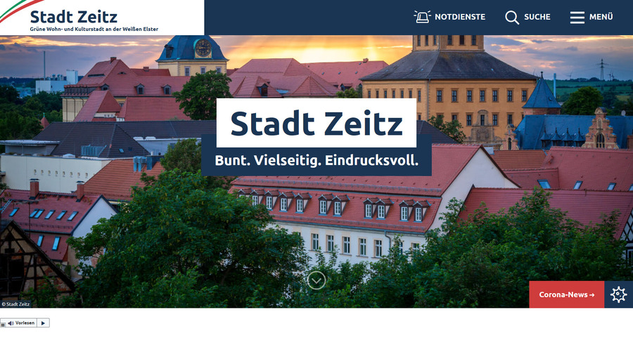 Neuer Internetauftritt Stadt Zeitz